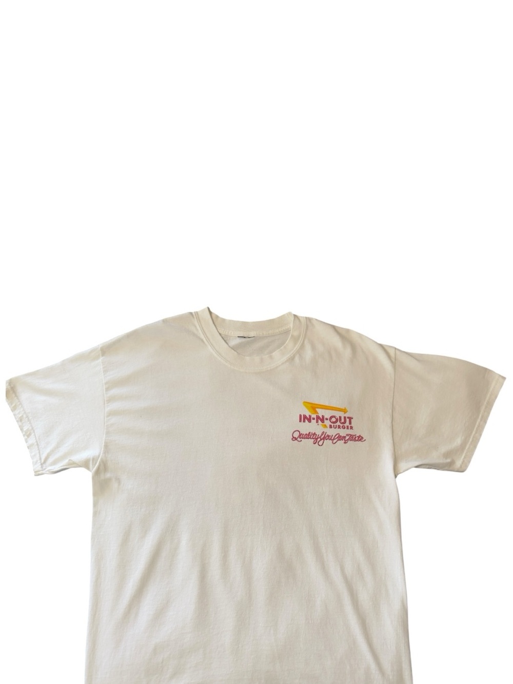 White Short Sleeve Logo Tee - Classic Crewneck